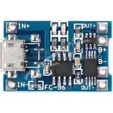 Cin Lithium Pil Şarj Modülü (Korumalı) - TP4056, Micro USB Konnektör, BMS