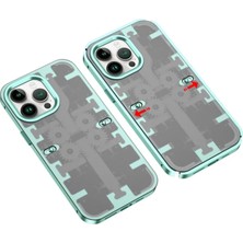 Verto Newface Apple iPhone 13 Pro Kılıf Mekanik Bumper Kapak - Yeşil