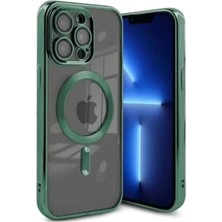 Verto Newface Apple iPhone 15 Pro Kılıf Kross Magneticsafe Kapak - Koyu Yeşil