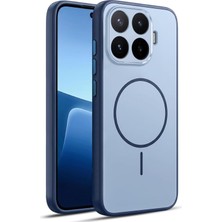 Caseonn Xiaomi 17T Kılıf Metal Tuşlu Halka Desenli Silikon Kapak Lacivert