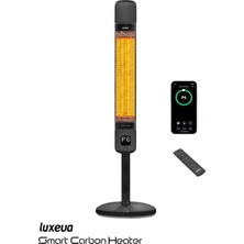 Luxeva Smart FR Wi-Fi Akıllı Karbon Infrared Ayaklı Isıtıcı 2500W IP55 Dış Mekan Elektrikli Soba Jetblack