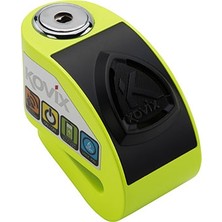 Kovix Kovıx Alarmlı Disk Kilit Neon Sarı Motosiklet Aksesuarı Paslanmaz Çelik Gövde ile Güvenlik