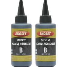 Ekoset Brother uyumlu Mürekkep 200ml Siyah 2x100