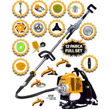 Eisenn Eısenn World Oliven 12 Parça Set Zeytin Silkme Makinası + Sırt Tipi Benzinli Motorlu Tırpan