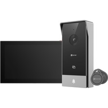 Ezviz CP5 Kablosuz Akıllı Kapı Görüntüleyicisi, 7" Renkli Dokunmatik Ekranlı Wifi Kapı Zili, 1080P Gece Görüşü ve Iki Yönlü Ses, Uzaktan Kilit Açma Interkomu, Çift Bant Wifi, Ince Tasarım