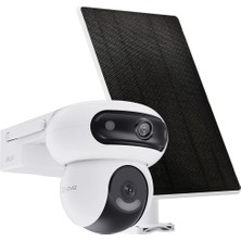 Ezviz HB90x Dual 4G Kit Çift Lens +8W Güneş Paneli, Çift Lensli Gün Boyu Kayıt Yapabilen 4G Kamera, Çift Yönlü Konuşma, Ultra Esnek Görüş için Çift Motorlu Dönüş Mekanizması
