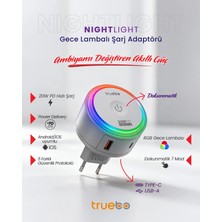 Truebo NightLight USB Type-C RGB Gece Lambası Adaptör