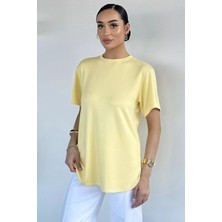 Gülseli Kadın Bisiklet Yaka Basic Tişört P-00021877