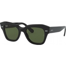 Ray-Ban RB2186 901 31 Kadın Güneş Gözlüğü Siyah Çerçeve Yeşil Cam UV Filtreli Kristal