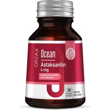 Orzax Ocean Plus Astaksantin 30 Softjel Kapsül Türkiye Menşeli Doğal Antioksidan İçerik