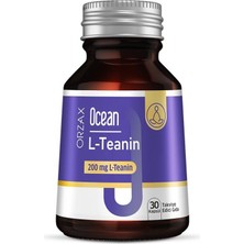 Orzax Ocean L-Teanin 200 mg 30 Kapsül Vegan Takviye Edici Gıda Türkiye Menşeli