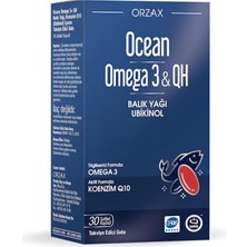 Orzax Ocean Omega 3 & QH Balık Yağı 30 Kapsül