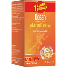 Orzax Ocean Vitamin C 1000 mg 30+30 Tablet 1 Alana 1 Bedava