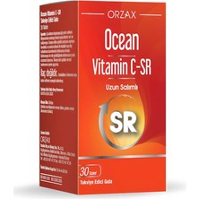 Orzax Ocean Vitamin C SR 500 mg 30 Tablet Uzun Salımlı Türkiye Menşeli Vitamin ve Mineral Takviyesi