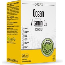 Orzax Ocean Vitamin D3 1000 lU Sprey 20 ml