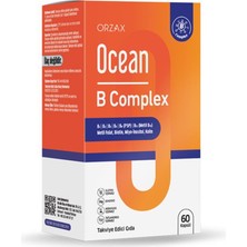 Orzax Ocean B Complex 60 Kapsül  850071952995 Takviye Edici Gıda B Vitaminleri İçeren Aromasız Ürün