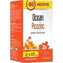 Orzax Ocean Picozinc Çinko Pikolinat 30+15 Tablet Türkiye Menşeli Vitamin ve Mineral Takviyesi
