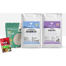 Tam Tarım (Glutensiz) Ekmeklik Un 2 kg + Sorgum Unu 2 kg + Psyllium 100 gr + Kuru Maya