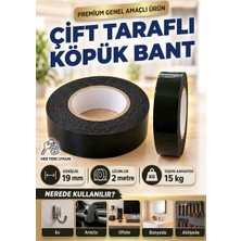 Fanix Çift Taraflı Güçlü Köpük Bant Sünger Bant 19 mm x 2 mt Yüksek Yapıştırma Gücü