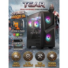 Tgar Ryzen 5 7500F-RTX 5060 8gb-16 GB Ddr5 RAM-512 GB NVME-WİN11PRO-WİFİ-BLUETOOTH-