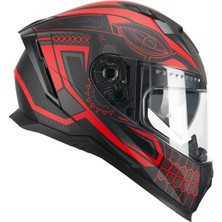 Cgm 311M Blast Maya Tam Kapalı Kask - Kırmızı/siyah - Motodede