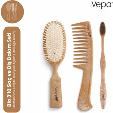 Vepa 3’lü Bio Set Kutu Ambalajlı (503 + 990 + Elite Diş Fırçası) - Ahşap Katkılı, Yüksek Kalite, Lux, Doğa Dostu
