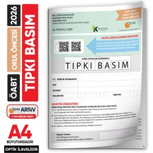 Karakutu Yayınları 2026 Meb-Ags Öabt Okul Öncesi Öğretmenliği Ösym Tıpkı Basım Kitapçığı Türkiye Geneli Deneme