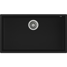 Teka SQUARE 72.40 TG BLACK Tezgahaltı Granit Eviye Siyah 72 cm Dayanıklı Yüzey Özellikli 115230015