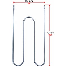 Kumtel-Luxell Uyumlu Fırın Rezistansı 220V 700W – 23 × 47 cm