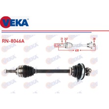 Komple Aks Sol Clio 2 98+ Kangoo 1 Symbol 1-2 1,2 1,4 1,6 1,9d 1,5dci Abs'li 26 Diş 630 Mm. 7700110484 Veka