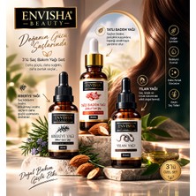 Envisha Beauty 3'lü Saç Bakım Yağı Seti Biberiye 20 ml + Tatlı Badem 30 ml + Yılan Yağı 30 ml Rosemary Oil Saç ve Cilt Bakımı Damlalıklı Cam Şişe