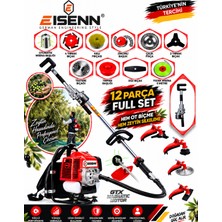 Eisenn ES-1200 Olive 12 Parça Full Set Sırt Tipi Zeytin Silkeme Hasat Toplama Tırpan Motoru
