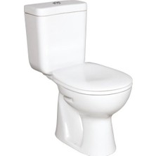 Ece Banyo Alttan Çıkışlı Klozet Seti 4 Parça Beyaz Renkli Klozet Kapağı ve İç Takım Dahil