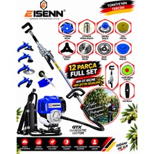 Eisenn ESX-1250 Pro 12 Parça Full Set Sırt Tipi Zeytin Silkeme Hasat Toplama Tırpan Motoru