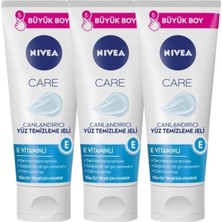 Nivea Canlandırıcı Yüz Temizleme Jeli E Vitaminli 225 ml Tüm Cilt Tipleri * 3 Adet