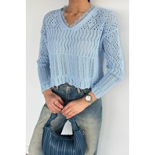 Gülseli Kadın V Yaka Triko Bluz P-00021779