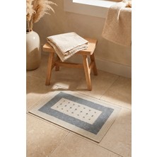 TAIBA COTTON Mosaic Lüks Pamuklu Bukle Banyo Paspası 40X60 cm - Makinede Yıkanabilir Tekli Paspas
