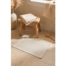 TAIBA COTTON Mosaic Lüks Pamuklu Bukle Banyo Paspası 40X60 cm - Makinede Yıkanabilir Tekli Paspas