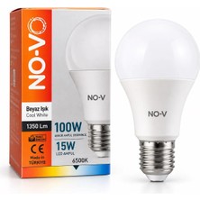 No-vo 15W LED Ampul E27 Beyaz Işık 6500K