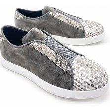 Trust Shoes D-8007T Naturel Piton & Füme Süet Erkek Sneaker