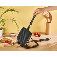 Falez Black Lıne Döküm Ocak Üstü Tost Makinesi 28CM