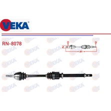 Komple Aks Sağ Renault Clio 3 05+ Logan 1-2 Sandero 1-2 Largus 2012+ 1,5dci 1,4 1,6 897mm. 391004571r Veka