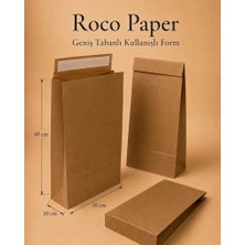 Roco Paper Co. Yapışkan Bantlı Kraft Kese Kağıdı, Kraft Renk, 30X40X10 cm - 24'lü Paket, Hediye ve Kargo Zarfı
