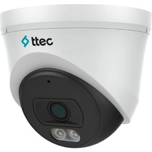 Ttec IPDP-2315M-M/COLOR 2mp 2.8mm 30MT Dahili Sesli / Color H265+ IP67 Smart LED Ip Dome Kamera