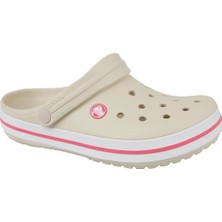 Crocs 11016-1As Crocband Unisex Sandalet Terlik Bej Silikon/Plastik Malzemeden Düz Topuklu Günlük Kullanım