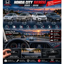 Bowie Honda City 2002-2026 modeller için head up display hayalet gösterge ekranı ön cam hız göstergesi