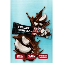 Fellas Çikolata Kaplı HighPro+ Protein Bar - Hindistan Cevizli (50 g) - 12 Adet