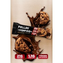 Fellas Çikolata Kaplı HighPro+ Protein Bar - Kurabiye Aromalı (50 g) - 12 Adet