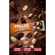 Fellas Protein Bar Yer Fıstıklı ve Kakaolu 32 g x 12 Adet Yüksek Protein İçerir Glutensiz