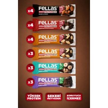 Fellas 24 Adet Süper Karma Kutu Protein Bar Yüksek Protein, Doğal İçerik